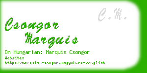 csongor marquis business card